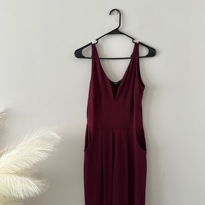 Burgundy Jumpsuit